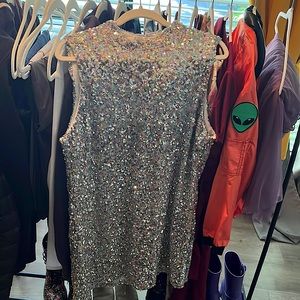 Nasty Gal Sequin Halterneck Mini Dress